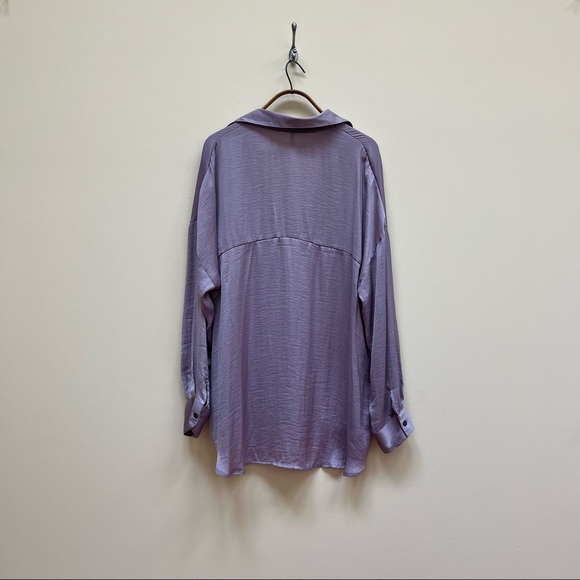 FREE PEOPLE | purple satin tunic - Picture 4 of 5